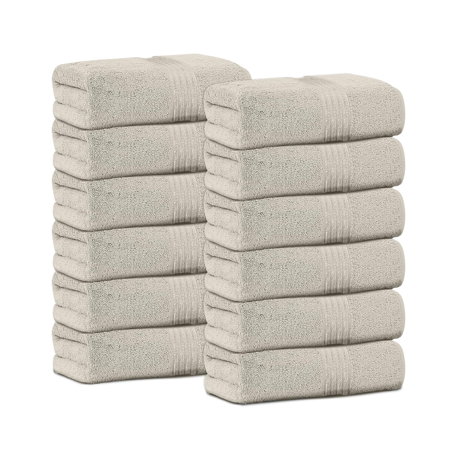 Gc Gaveno Cavailia Cream Flannel Face Cloth Towels - 30 X 30 Cm - 12 Pack