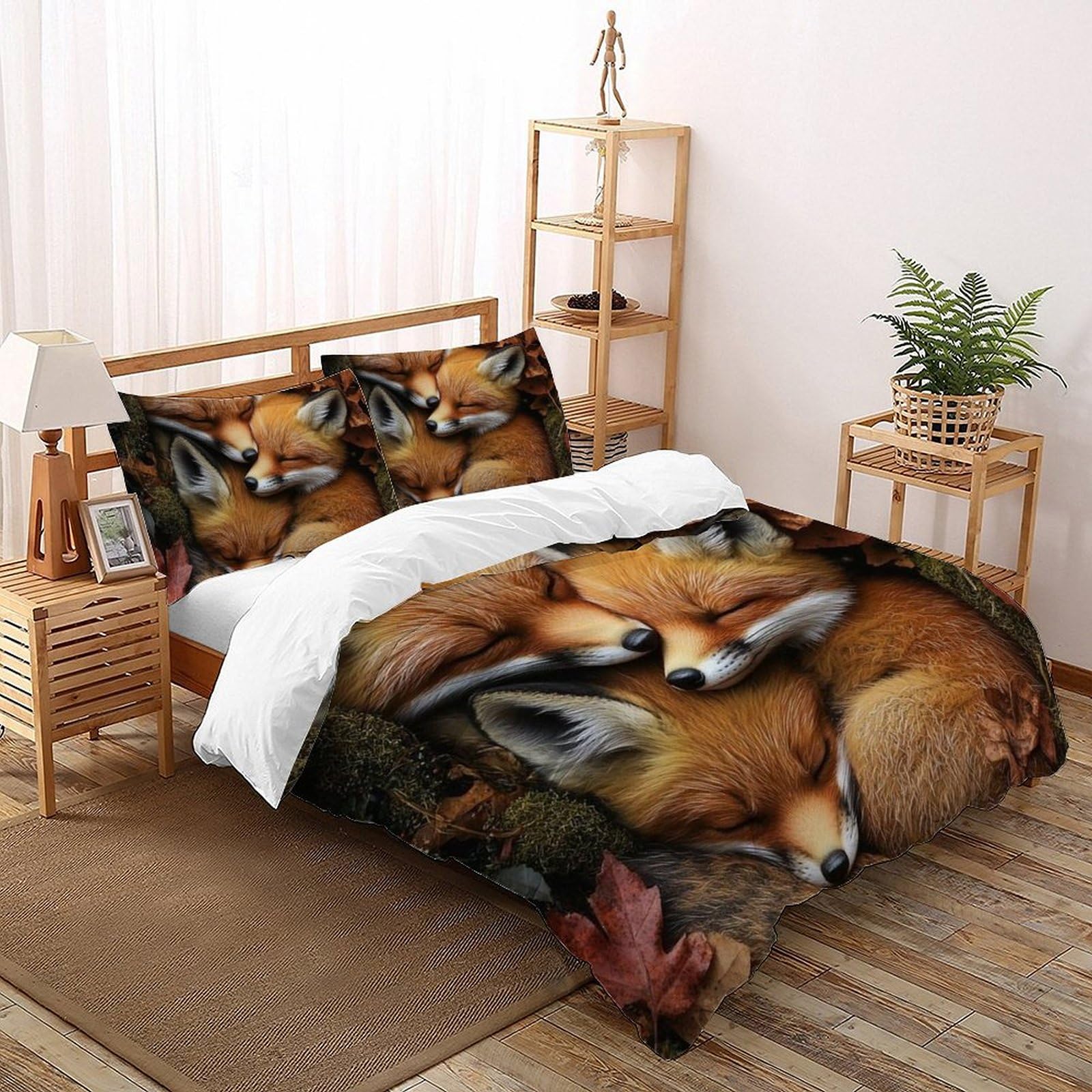 Housse de couette animaux pour lit king size de chambre enfant