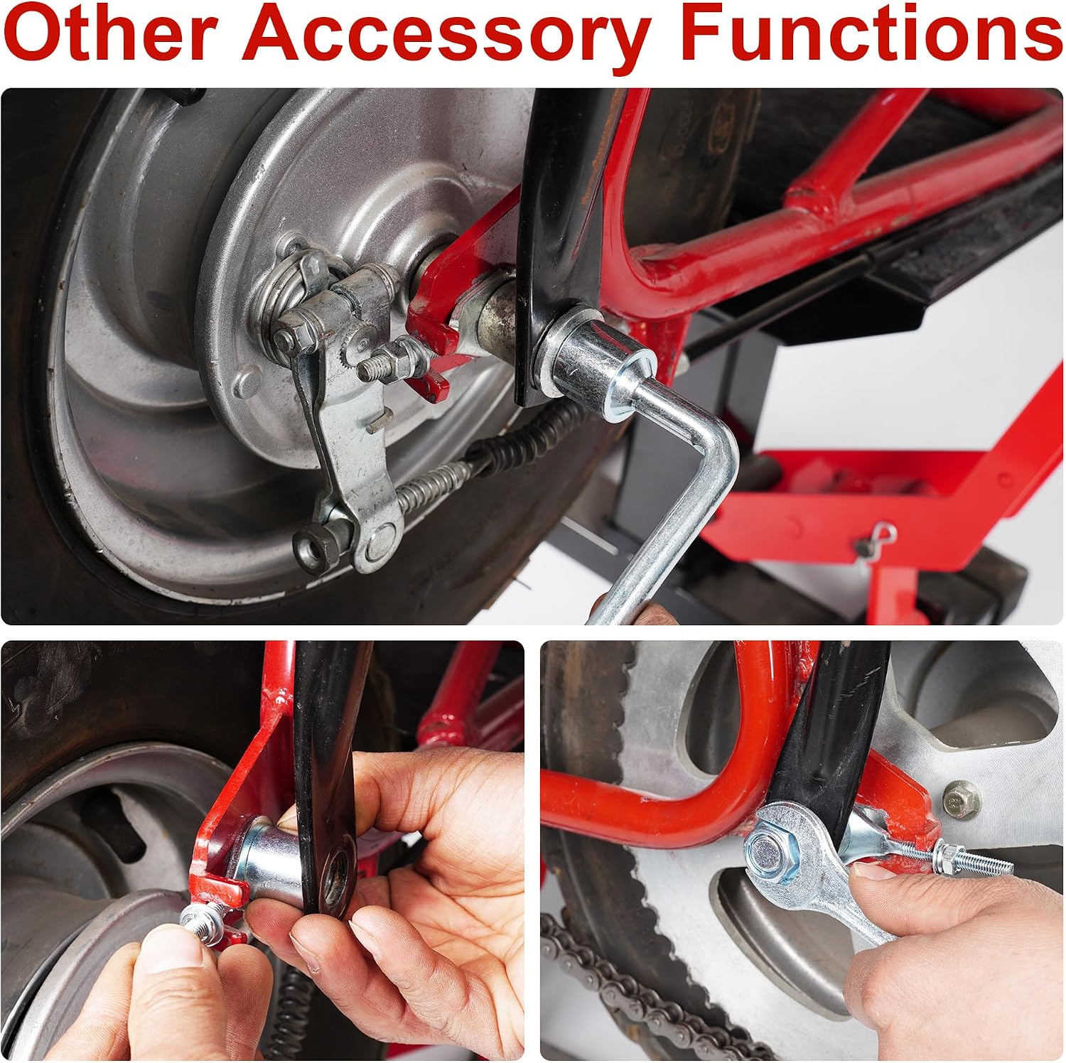 RUTU 12mm 270mm Mini Bike Rear Axle and 225mm Front Wheel Axle Kit with Nut Bolt and 6201RS Bearings, axle assembly kit Replacement for Coleman CT100U 97cc/100cc 2.5 3.0HP Coleman Mini Bike Parts