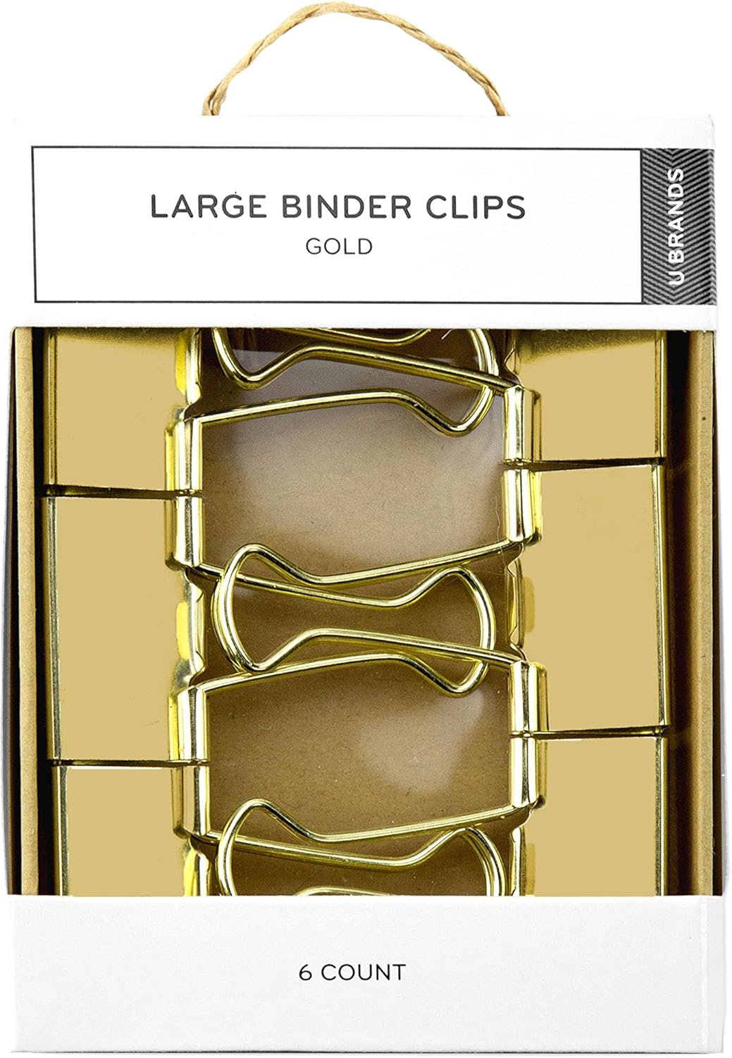 U Brands Binder Clips, Medium 1-1/4-Inch Width, 1/2-Inch Paper Holding Capacity, Black and Silver Steel, 96-Count - 656U08-24 (Pack of 24, 2304 Count Total)