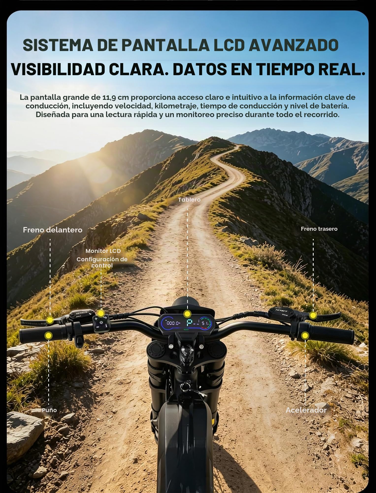 Bicicleta eléctrica de montaña V9 Ultra de cysum, batería de alta potencia de 48 V y 20 Ah, autonomía de 65 km, doble suspensión, bicicleta eléctrica todo terreno