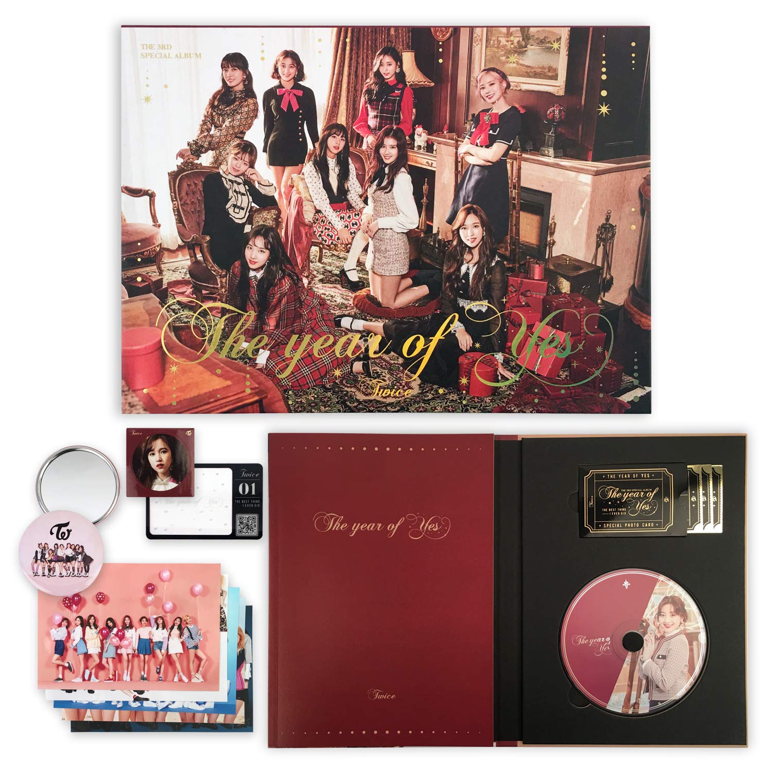 Twice Twice 3rd Special Album The Year Of Yes A Ver Cd Photobook Qr Code Card Sticker Photocard Free Gift K Pop Sealed Amazon Com Music