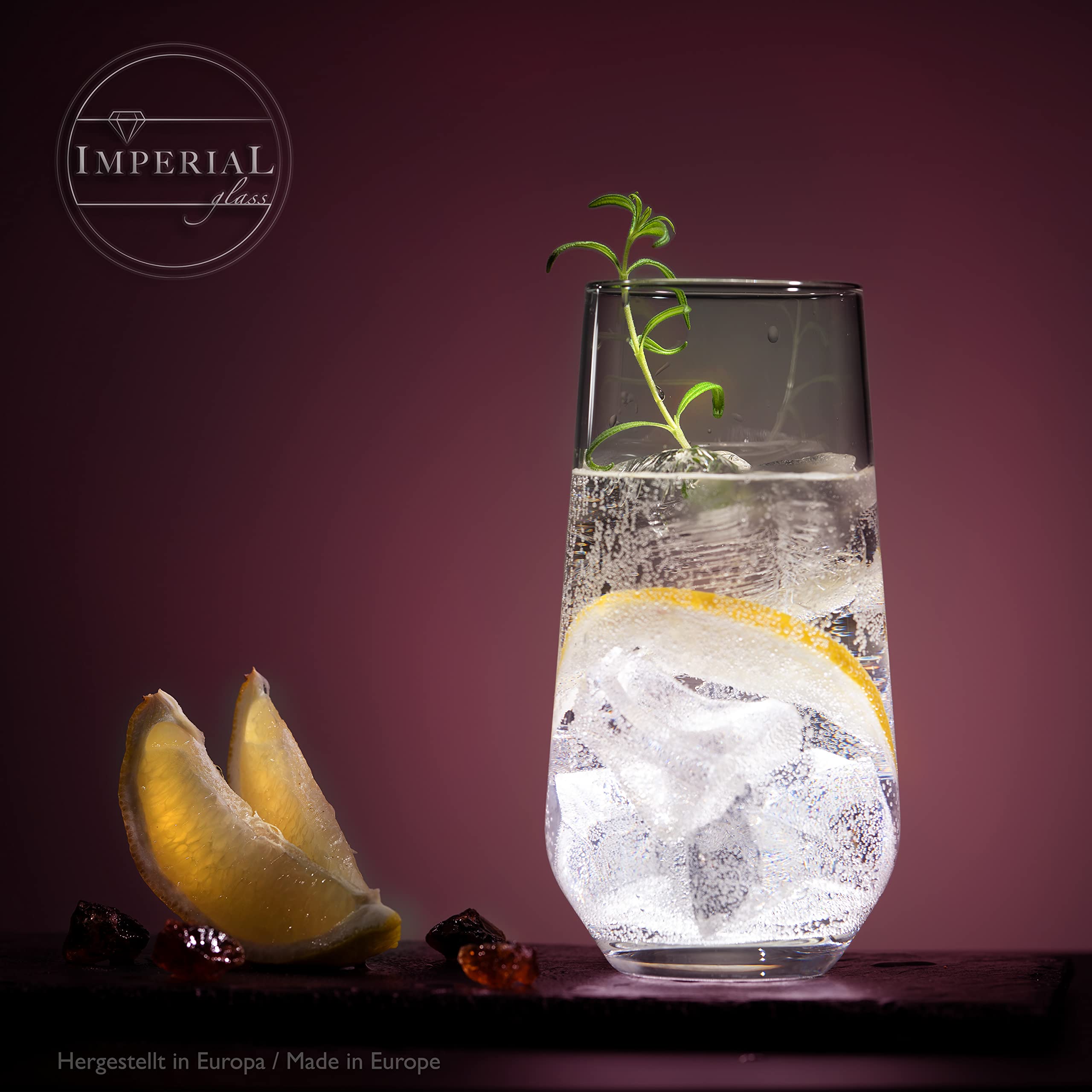 Imperial - Vasos de cristal (450 ml y 520 ml, 12 unidades)