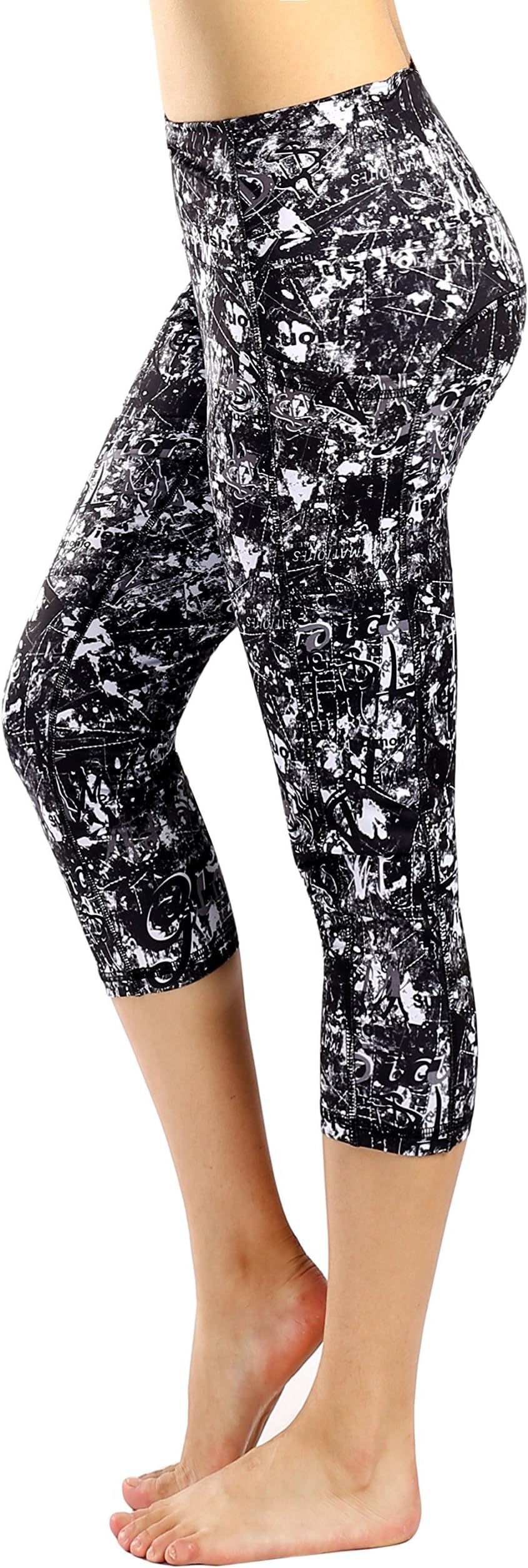 Sugar PocketWomens Outdoor Fitness Tights Capri Running Yoga Pants