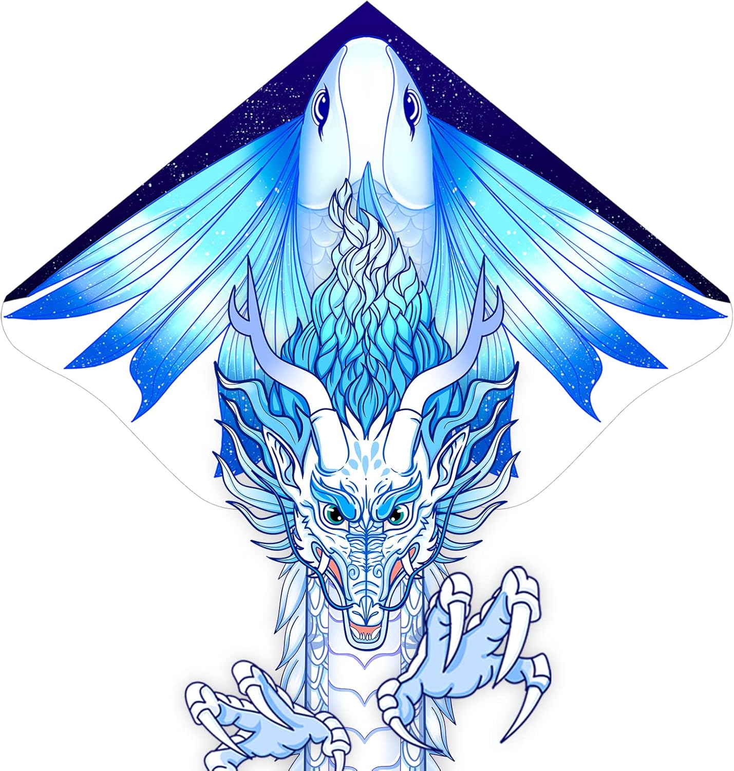 Flying Hoofer Huge Dragon Kite and Flying Fish Kite for Kids and Adults,16ft Giant