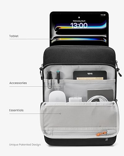 Miniatura 2 de tomtoc Bolsa de hombro para tablet para iPad Pro M2 y M1 de 12.9 pulgadas 2022-2018 con teclado mágico y teclado inteligente, Surface Pro 8X7+765,