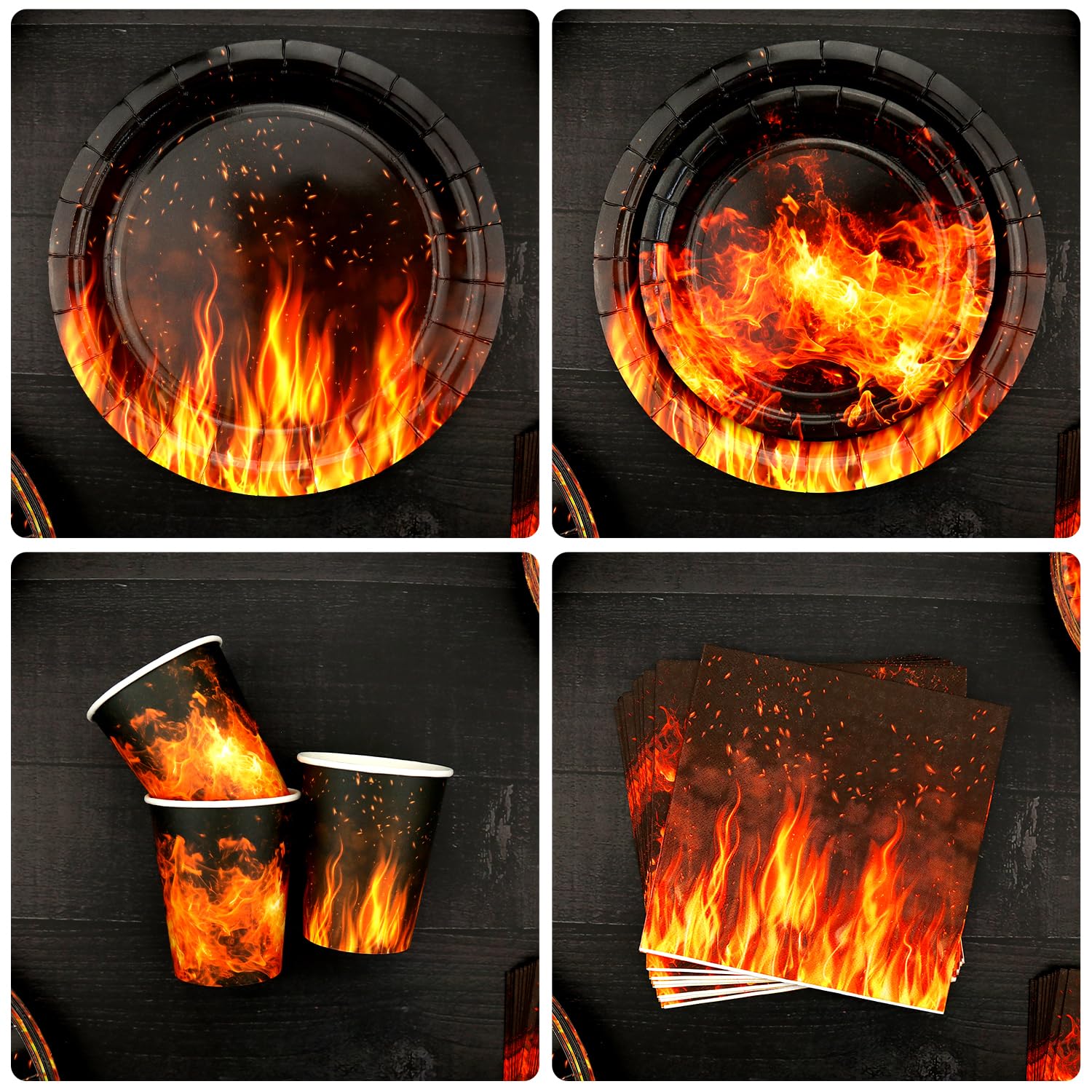 Fire Party Supplies, Fire Party Tableware - Image 4