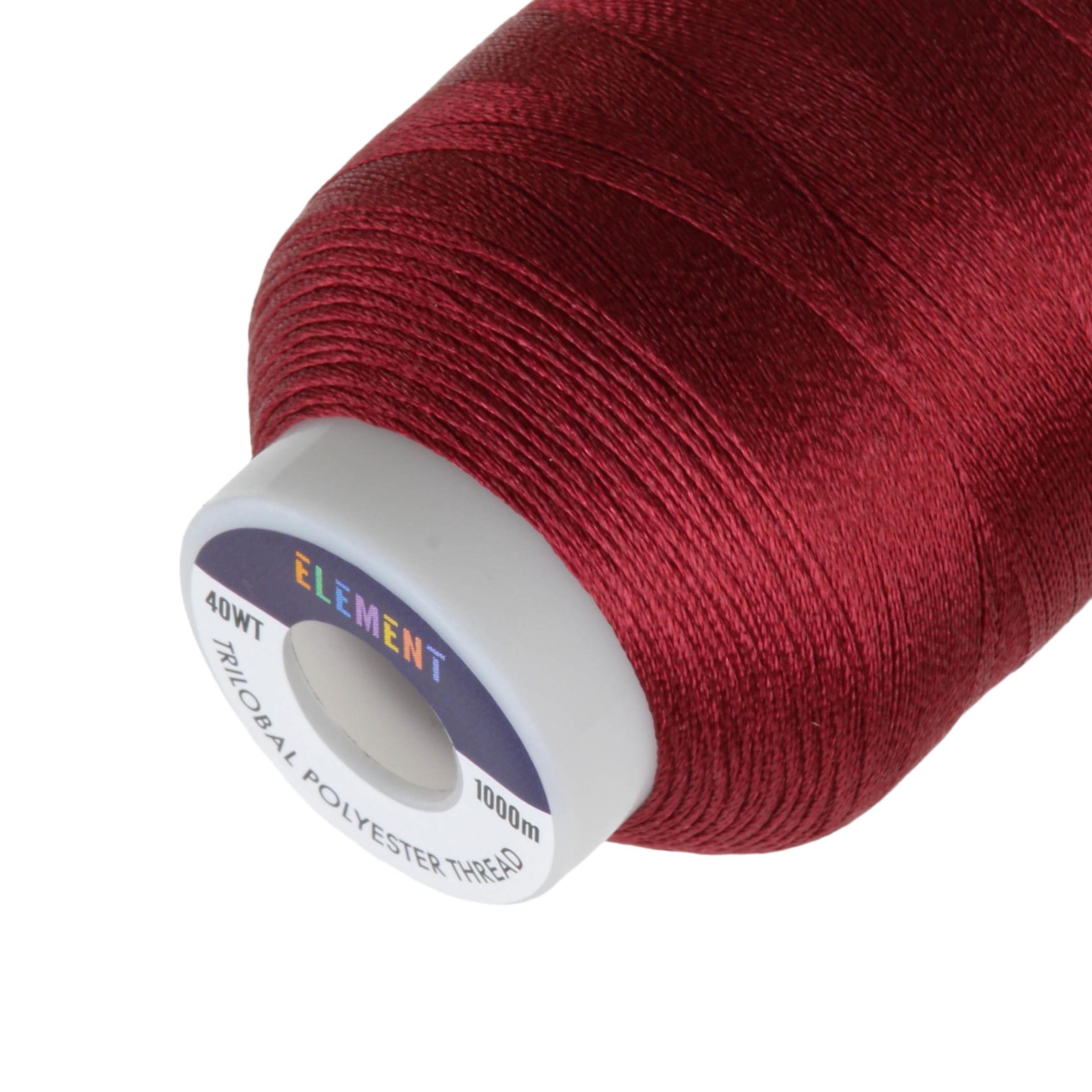 Element Thread Club 40wt Machine Embroidery Polyester Thread | 1000m (1049yd) | Glossy | Sangria