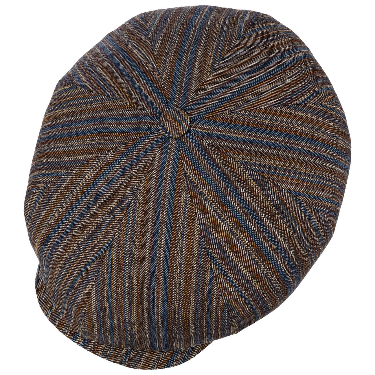 SOMBREROSHOP Stripe Barista 8 Panel Gorra Newsboy a Rayas Multicolor Hombre Primavera Verano