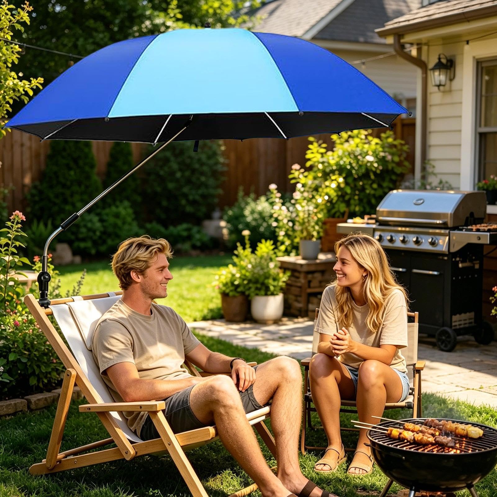 Parasol do leżaka plażowego Klipsowany daszek chroniący przed UV