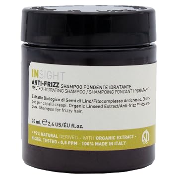 Insight Anti-Frizz Melting Hydrating Shampoo with Organic Linseed Extract & Smoothing Phytocomplex for Silky, Manageable Hair 2.37 Fl. Oz. / 70 ml