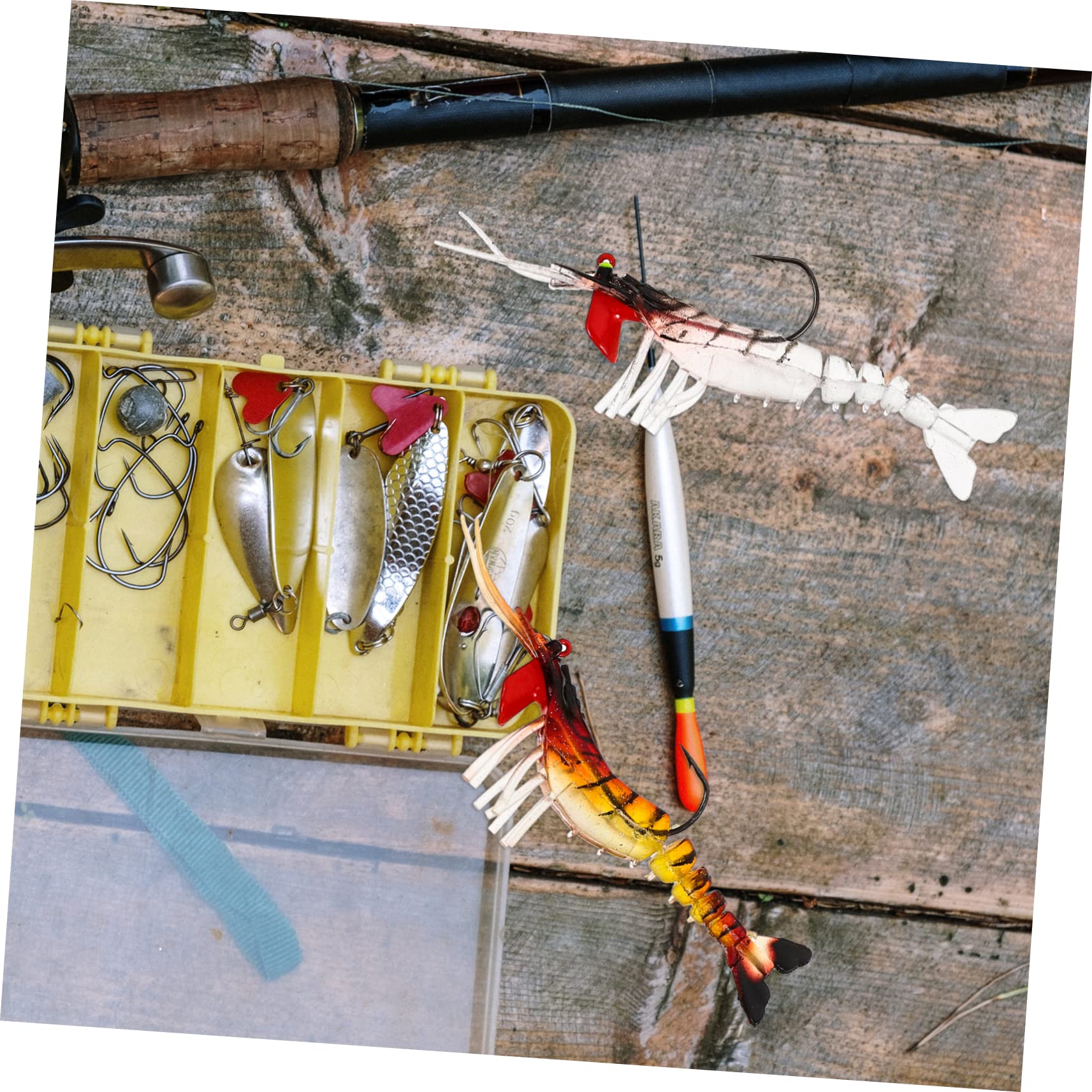 Supvox Bionische Garnelen Bass Lockt Gefälscht Rigs Fangen Künstlich Fisch Lockt Anlage Fallen Bausatz Catfishing Klemmbausteine Bionische Angelköder PVC