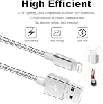 IPhone Câble de chargeur [Apple MFi certifié] 3Pack 10FT Chargement rapide du câble de foudre longue USB Cord Compatible avec iPhone 14 13 12 11 Pro Max 11 XS Max XR X 8 7 6S,Argenterie