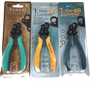 Ny6design One Step Looper Pliers Set 1.5mm, 2.25mm, 3mm 3 Pilers for Jewelry Making Easy and Fast for Beginners