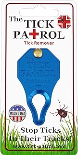 The Tick Patrol Tick Remover Tool for People & Pets, Lightweight, Durable, Keychain Attachment, Quick, Safe & Effective Tick Removal Kit, Assorted Colors, Made in USA (Assorted)