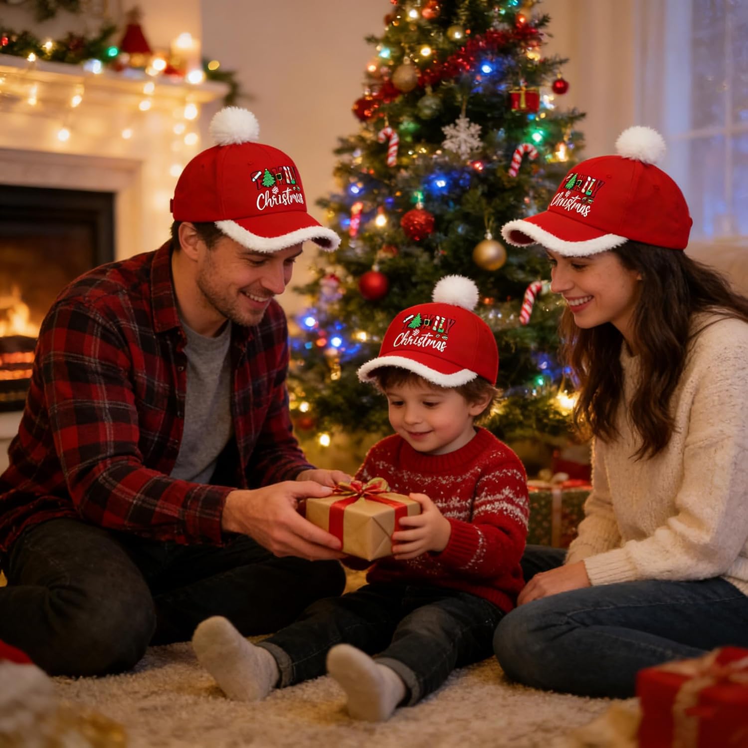 Christmas Hats for Men & Women - Santa Baseball Cap Adult Unisex, Funny Santa Hat with Adjustable, Red Xmas Hat Ball Cap - Image 3