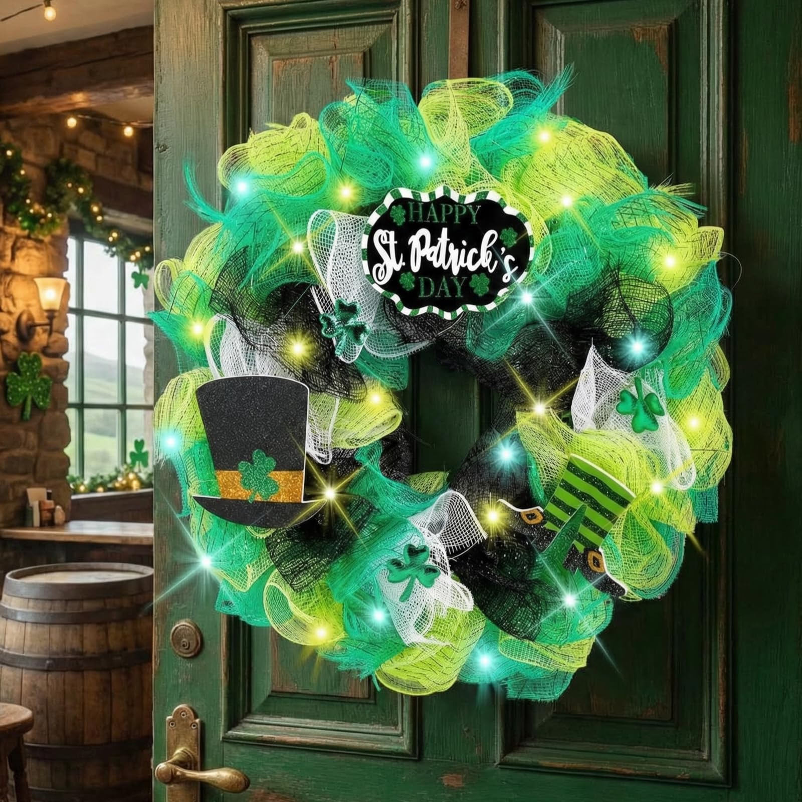 Couronne Saint-Patrick porte d'entrée pour partager la chance irlandaise
