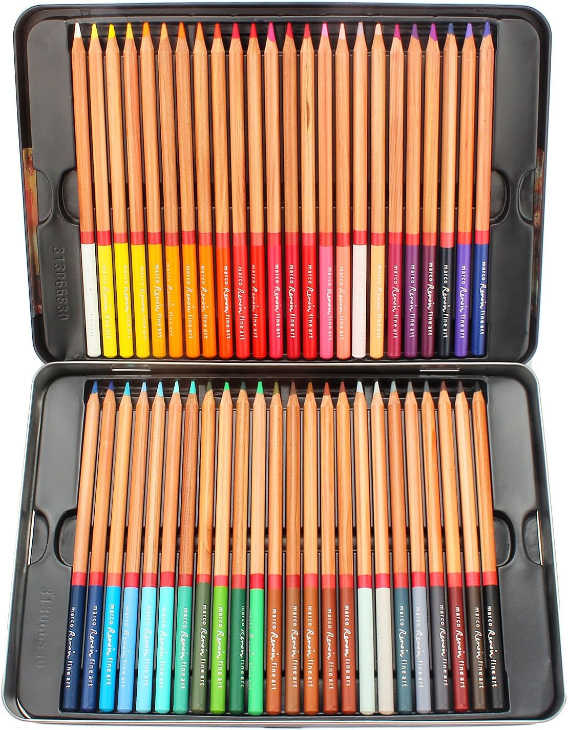 3100-48TN Marco Renior Fine Art 48 Colored Pencils for Sketching/Drawing/Painting,Coloured Drawing Pencils with Metal Tin (48 Colour)¡­