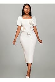 Amazon.co.uk: White Embroidered Dress
