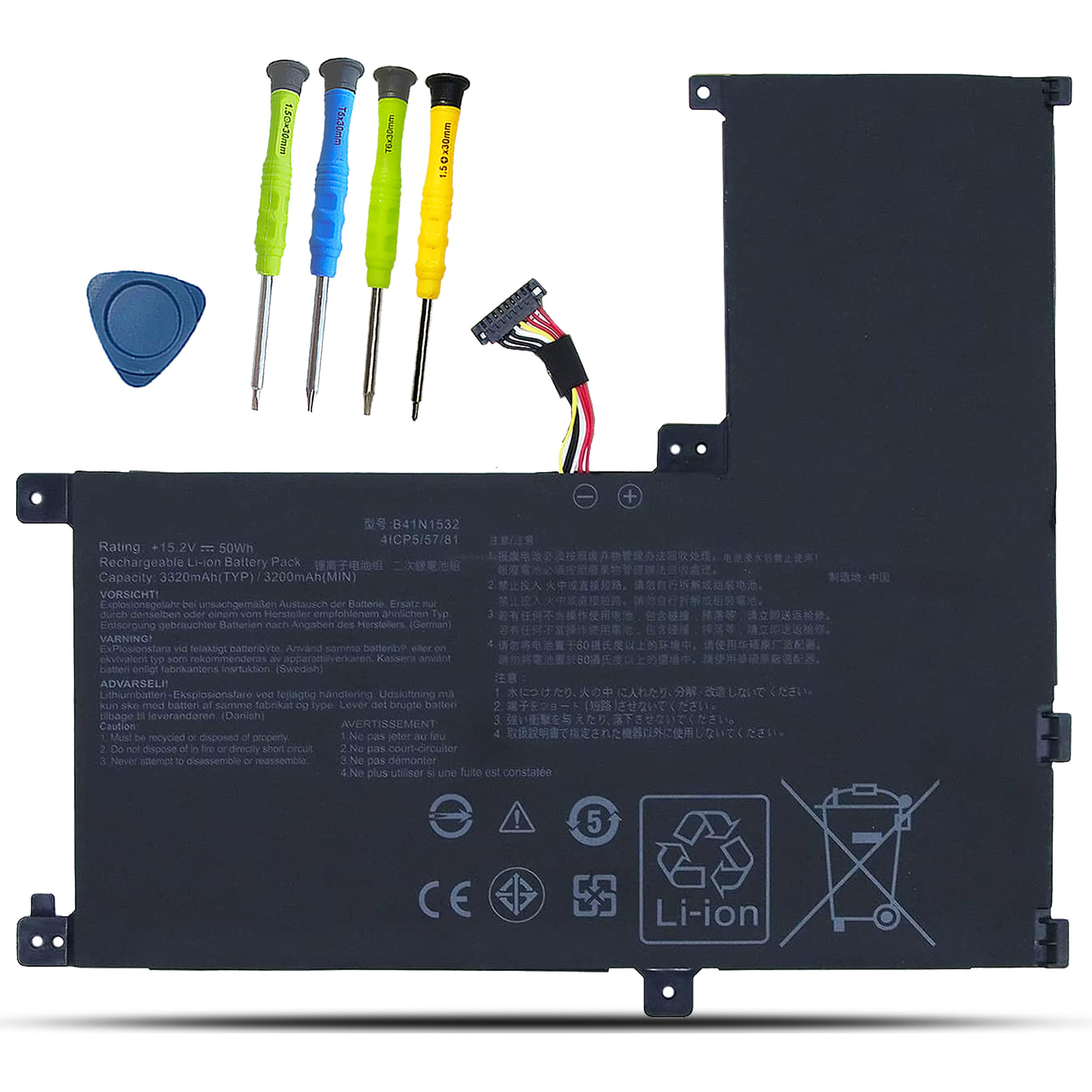 BOWEIRUI B41N1532 Laptop Battery Replacement for Asus Q504U Q504UA Q504UAK Q534UA Zenbook Flip UX560 UX560UA UX560UAK UX560UA-FZ015T Q504UA-BBI5T12