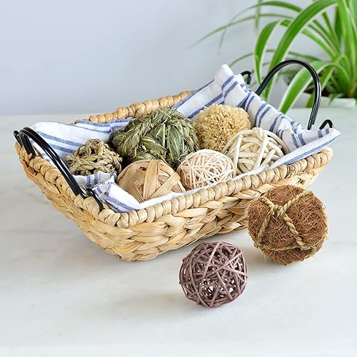 Miniatura 6 de Youngever Paquete de 8 juguetes de actividad de animales pequeños, bolas de conejo surtidas, juguetes de actividad de dentición masticables para