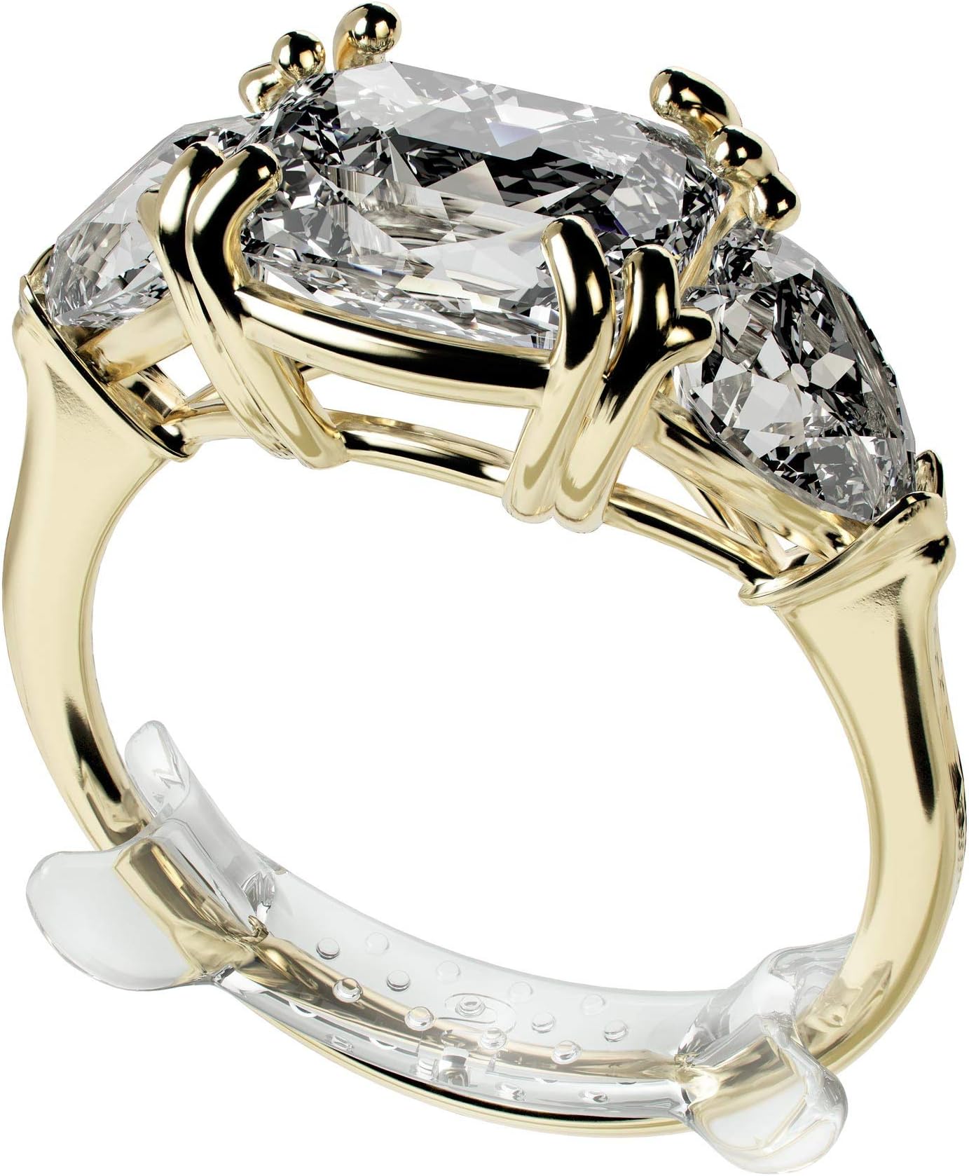 Ringo 10 Pack with Invisible Ring Size Adjusters for Loose Rings (Large Size)