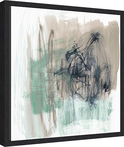 Miniatura 2 de Amanti Art Framed Canvas Wall Art 16x16 Scribble Scrabble I by Jennifer Goldberger, Framed Wall Art Canvas, Abstract Artwork, Modern Decor, Small