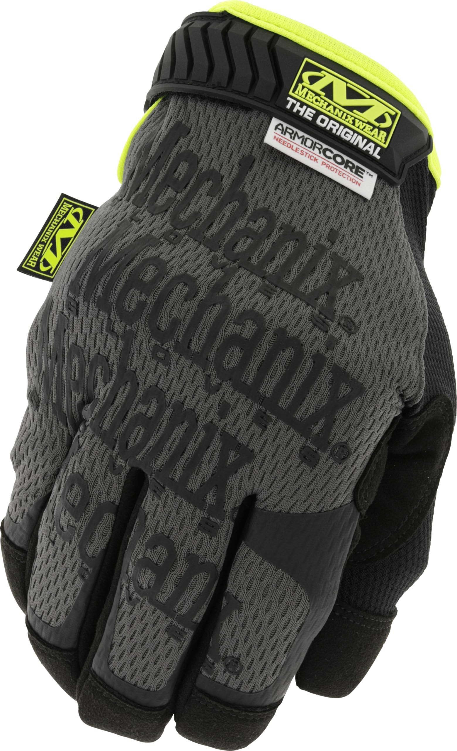 Mechanix Wear Needlestick Original - Guantes resistentes a cortes (talla mediana), color negro y gris | Guantes de trabajo resistentes a pinchazos con agarre fiable, alta destreza y un uso duradero y resistente a los cortes