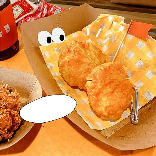Miniatura 5 de Funda compatible con auriculares, Airpods Pro, para niños y niñas, diseño de pollo frito creativo y divertido en 3D, funda protectora de silicona