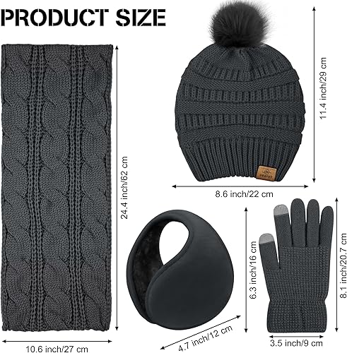 Vista 2 de URATOT Conjunto cálido de invierno para hombre o mujer