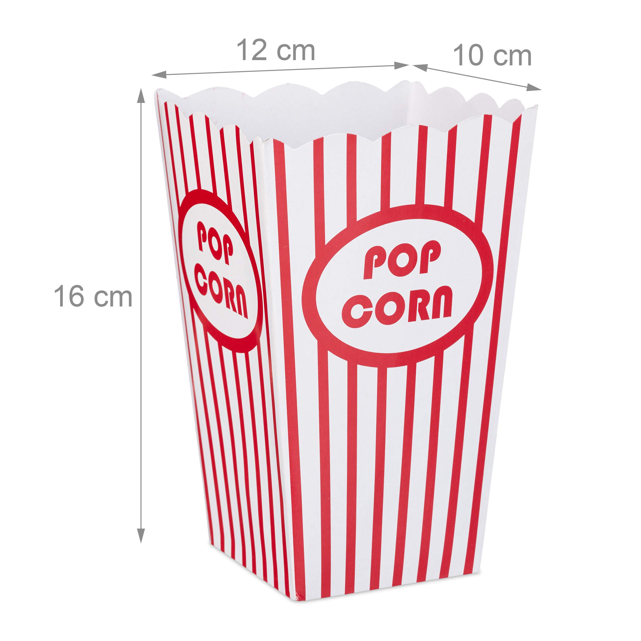 48 Stück Schwarz Popcorn Kästen aus Papier 5.5x7.5x11 cm