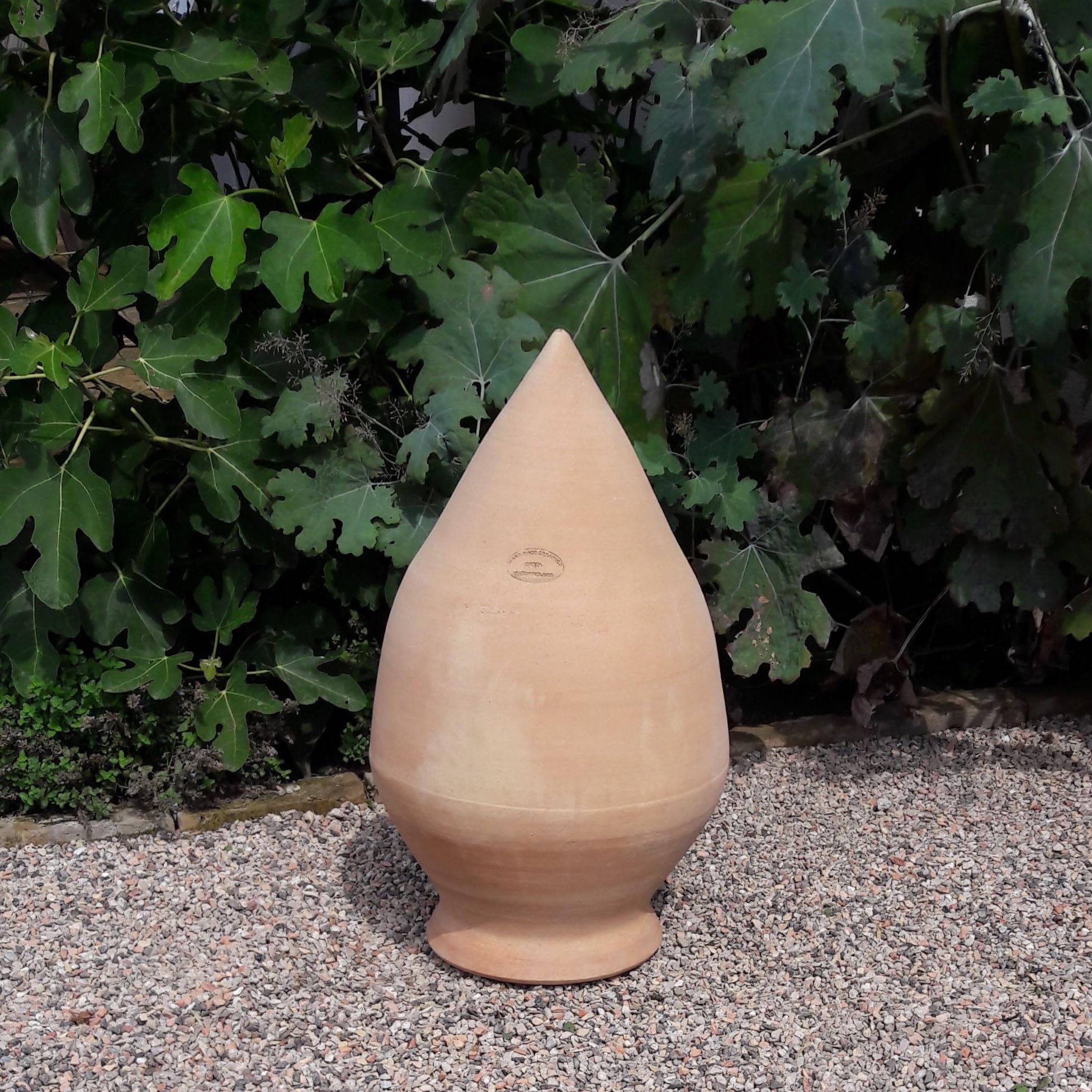 Palatina Werkstatt Esclusiva anfora in terracotta sdraiata Vitex 60 cm – 100% fatto a mano – dona fascino irresistibile al tuo giardino e interno