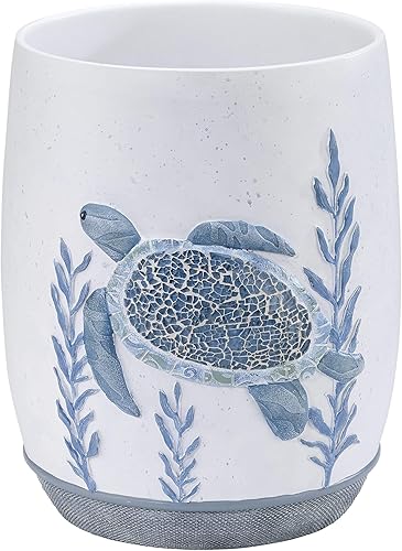 Miniatura 1 de Avanti Linens - Cesta de basura, papelera decorativa, decoración de baño Sealife (colección Caicos)