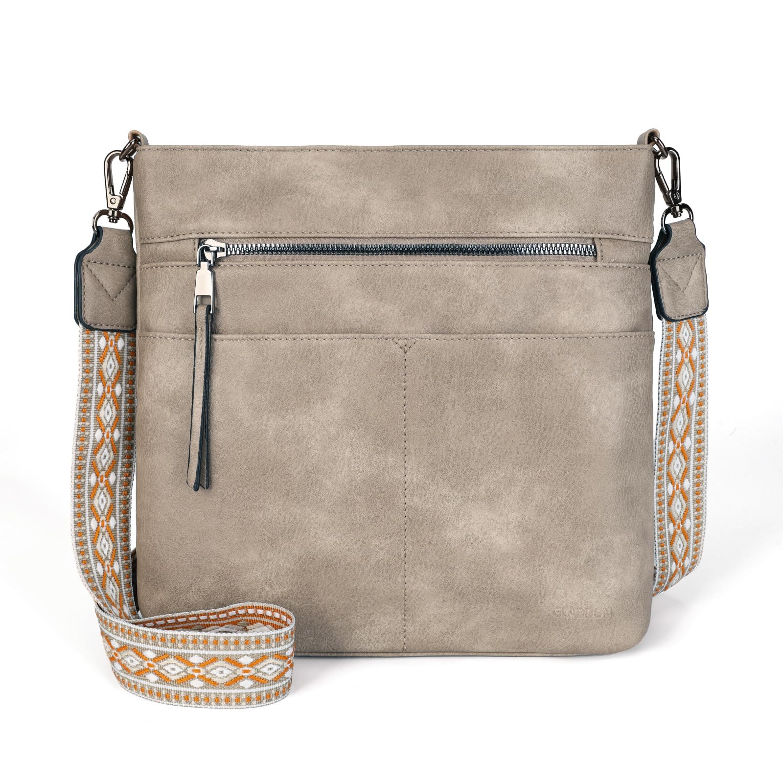 Gladdon borsa donna, borsa a spalla da donna, borsa media donna, borsette donna, borsa in pelle donna, multi pochette con ampia tracolla in fettuccia jacquard