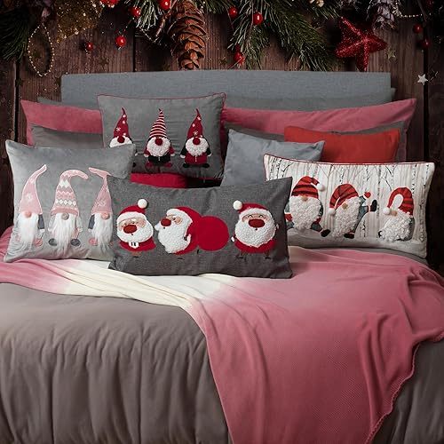 Miniatura 7 de Funda de cojín de Navidad de Papá Noel, funda de almohada decorativa para sofá, cama, hogar, decoración de Navidad, 14 x 24 pulgadas