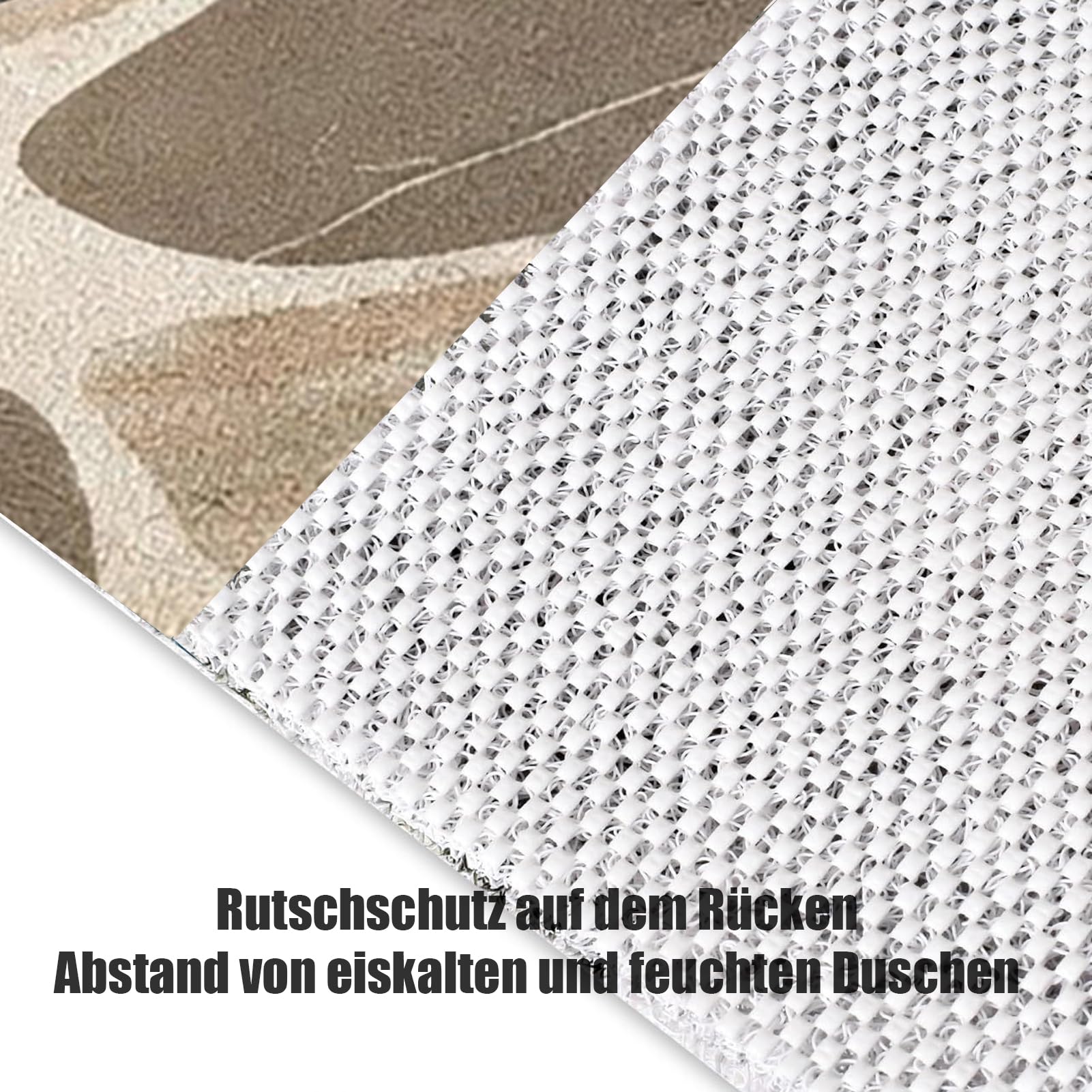 Tappeto antiscivolo vasca 40x70 cm Tappeto doccia antiscivolo Modello di pietra Tappetino doccia antiscivolo per bagni moderni,PVC,Alta permeabilità all'acqu