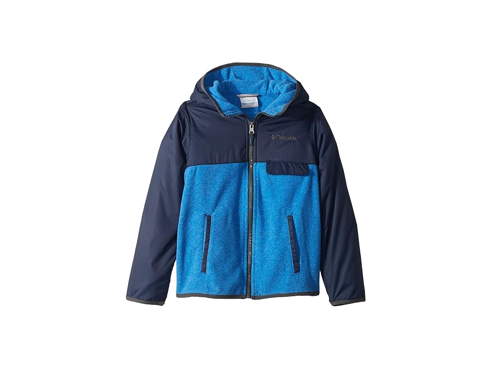 

Columbia Kids Mountain Sidetm Overlay Full Zip Fleece (Little Kids/Big Kids) (Super Blue/Collegiate Navy/Grill) Boy's Fleece