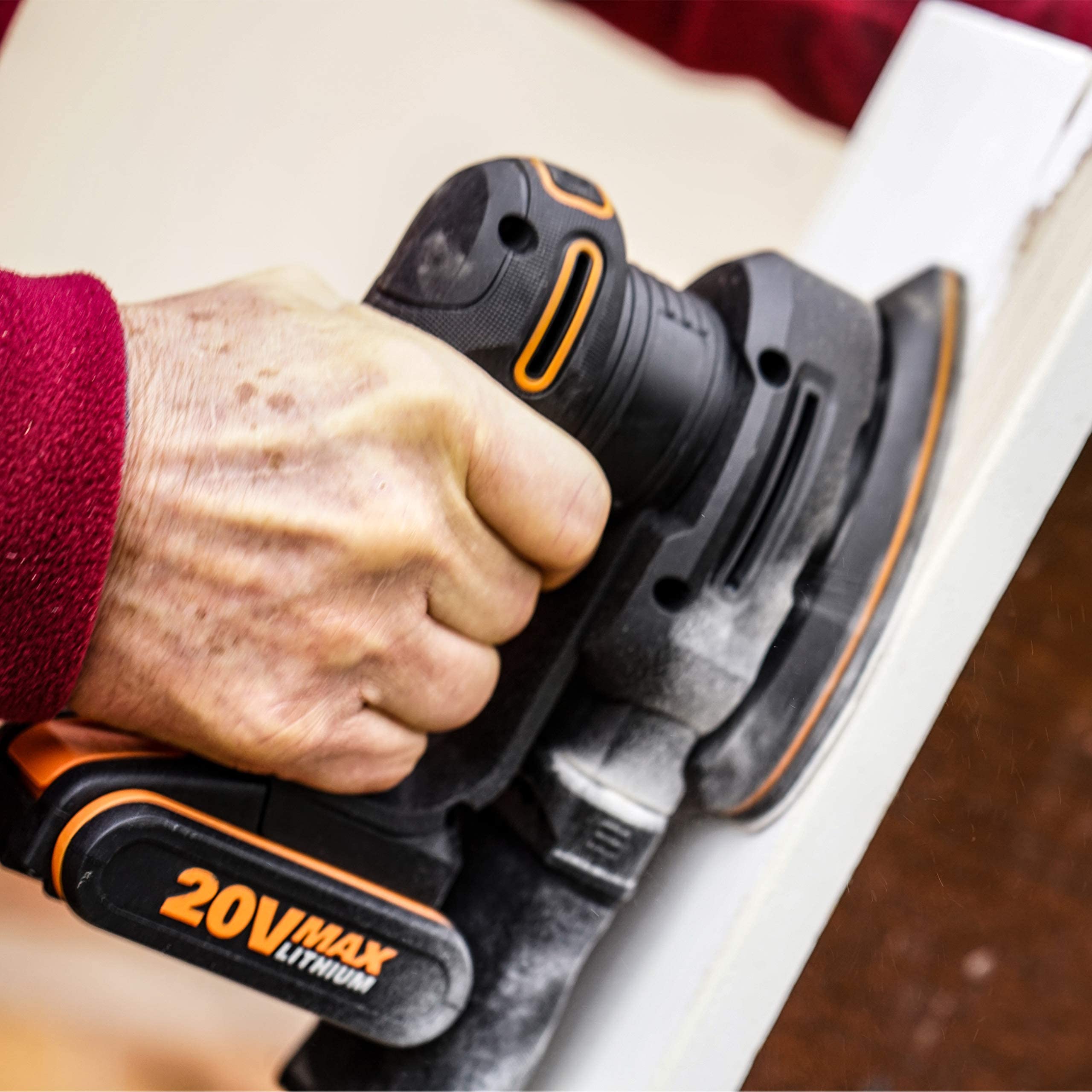 WORX WX822.9 Multilijadora 20V PowerShare - Sin batería ni cargador | Sistema recolector de polvo | sistema de fijación por velcro | ajuste fácil y rápido