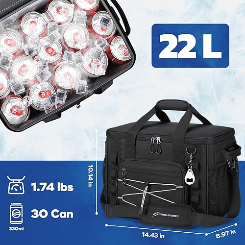 Miniatura 5 de Maelstrom Bolsa enfriadora de lados suaves, 3040 latas plegables aisladas, gran almacenamiento portátil a prueba de fugas para campamento, viajes,