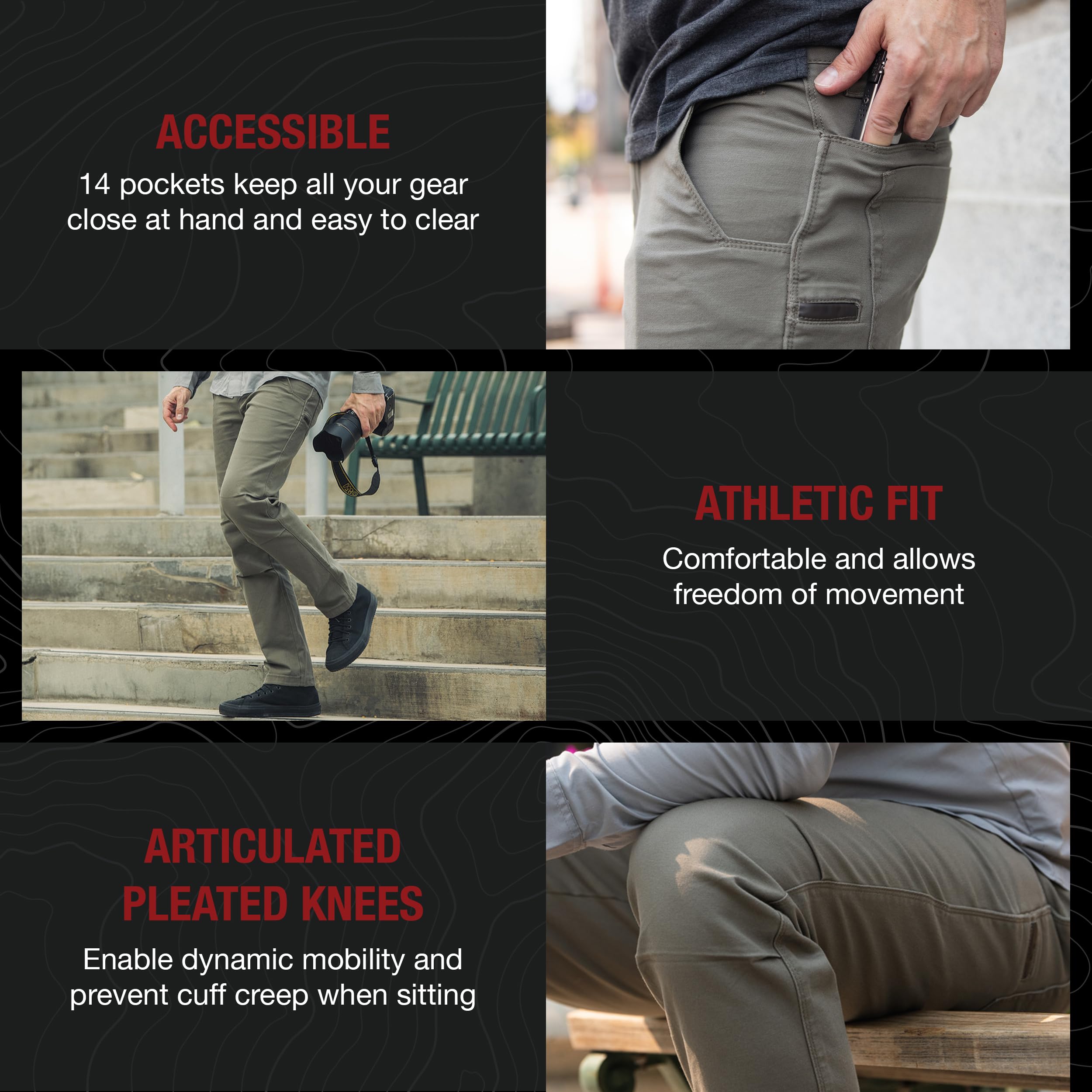 Amazon.com: Vertx Delta LT Mens Stretch Tactical Pants with