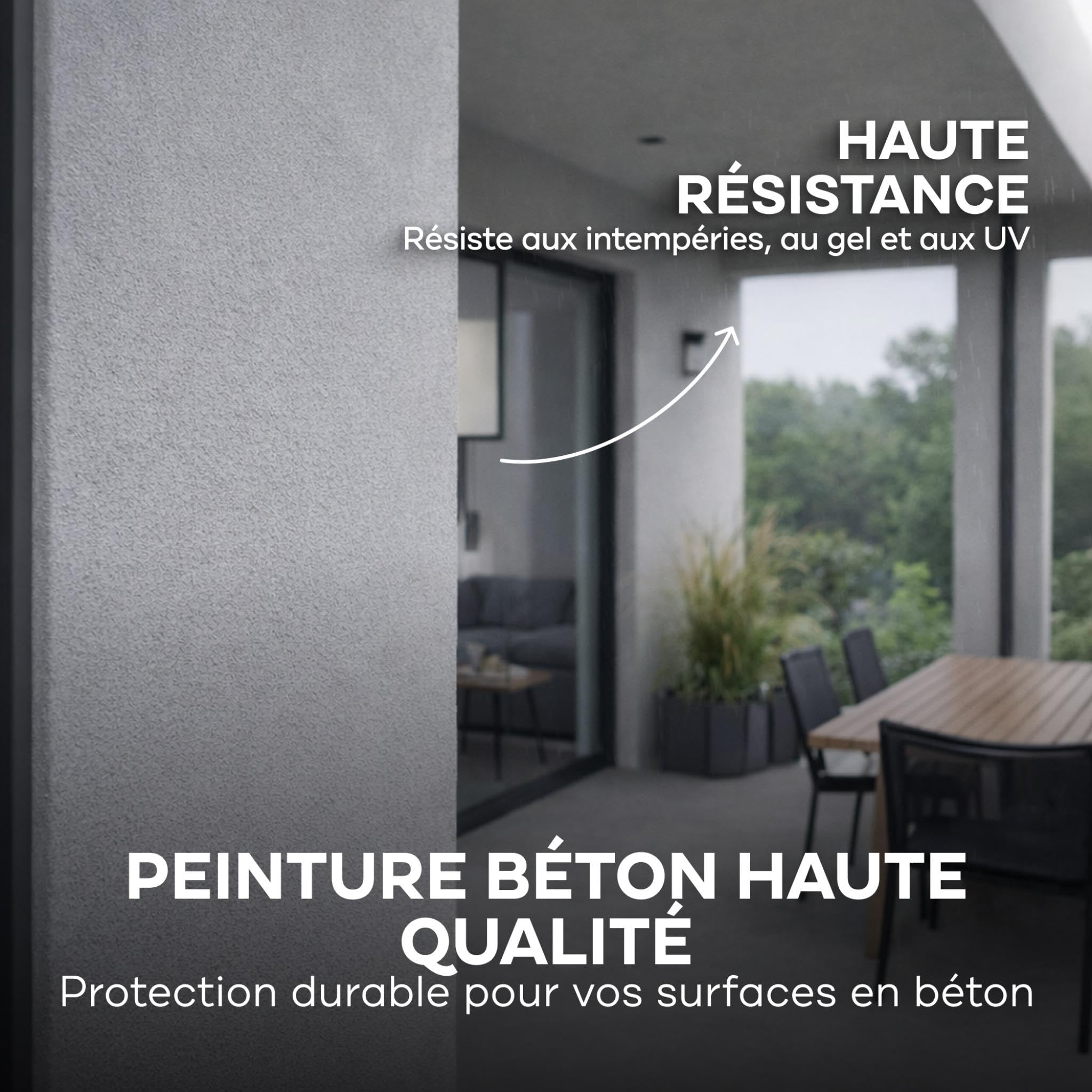 Plid® Peinture Béton 5l Gris Argent – Peinture Sol et Mur Intérieur & Extérieur Haute Résistance