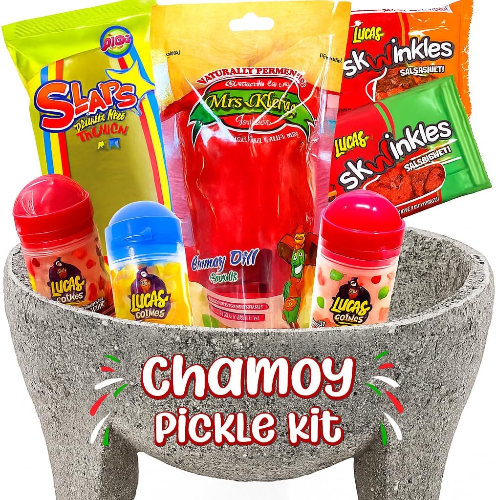 Chamoy Pickle Kit - Includes Authentic Mexican Candy Favorites, Spicy, Sweet and Sour, As Seen on Tik Tok by Don Turinos