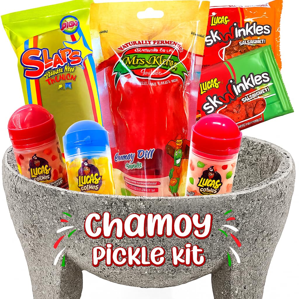 Chamoy Pickle Kit - Includes Authentic Mexican Candy Favorites, Spicy, Sweet and Sour, As Seen on Tik Tok by Don Turinos