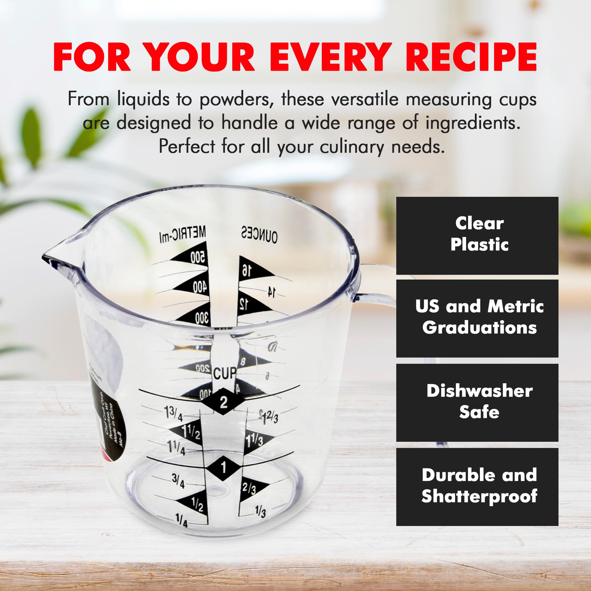 Chef Craft 2-Cup Measuring Cup, Clear by Chef Craft