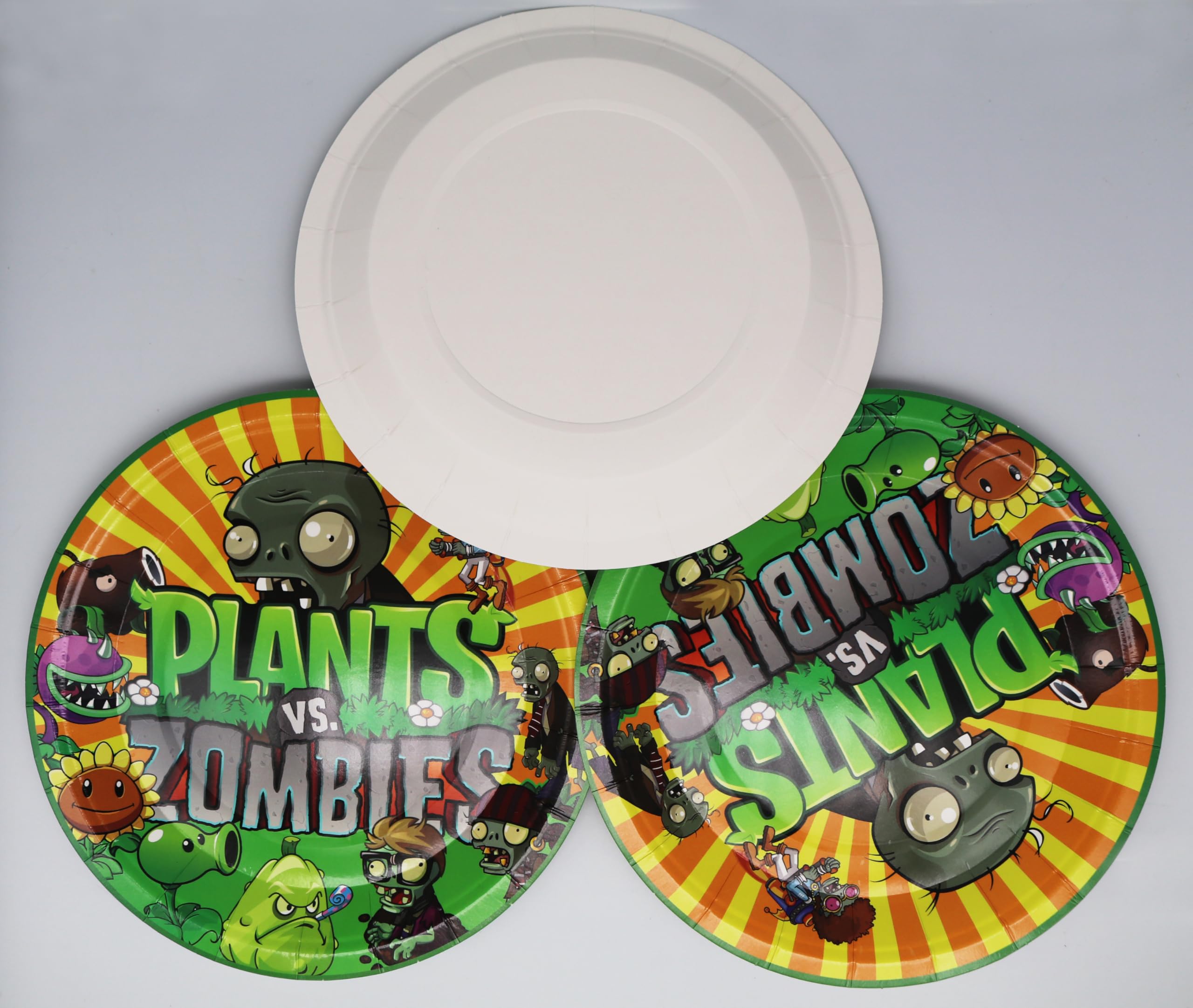 Greenery Game - Set di 61 stoviglie per feste di compleanno per bambini, piatti, tazze, tovaglioli, tovaglioli