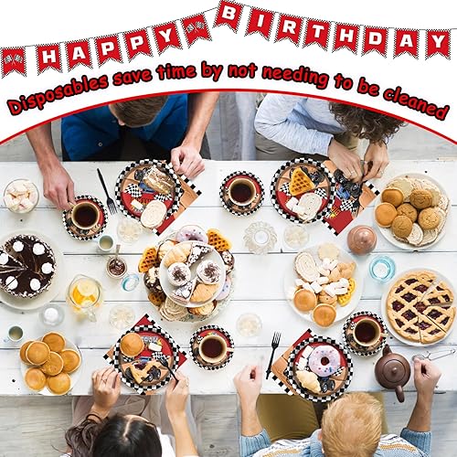 Miniatura 5 de 97 piezas de suministros de fiesta de camiones monstruo, para fiestas de cumpleaños de niños, decoración de fiestas de baby shower, sirve para 24