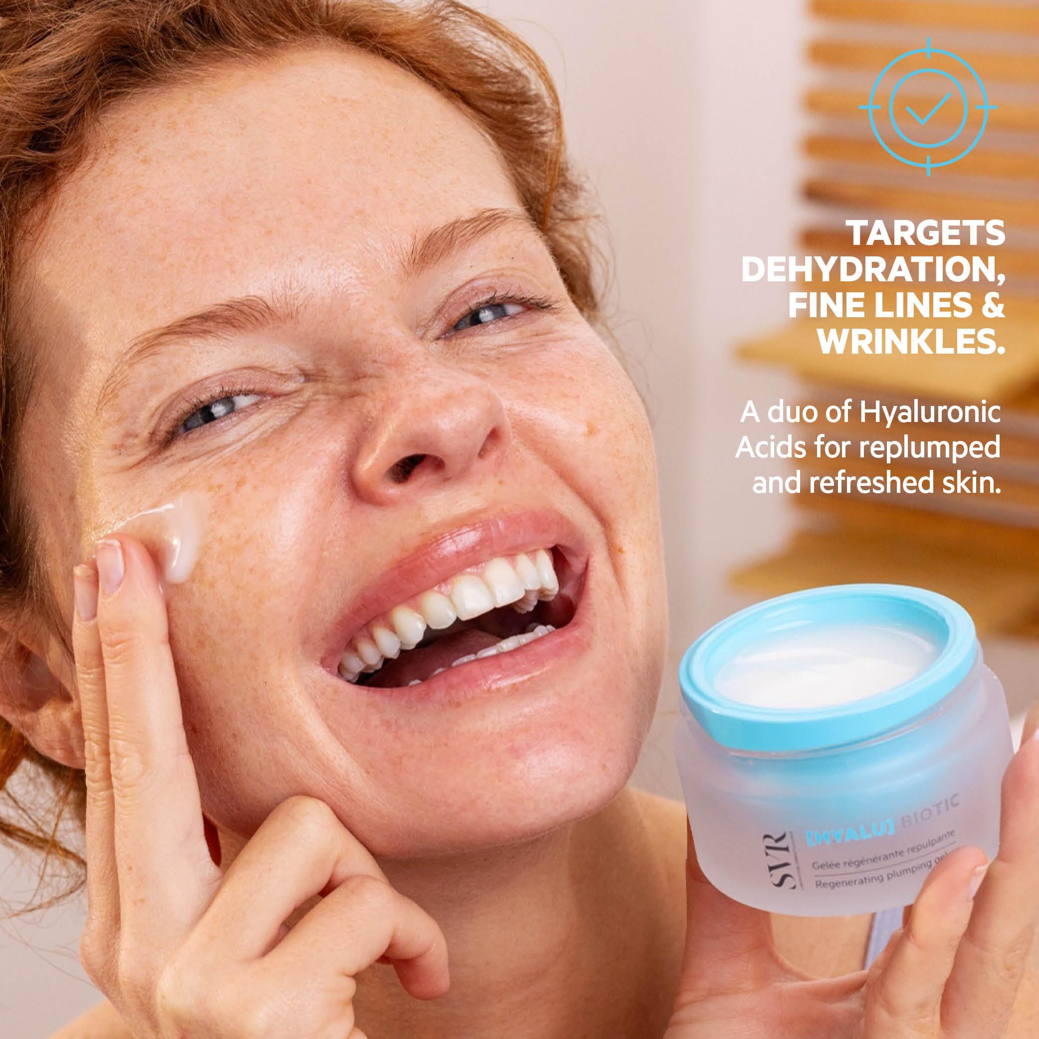 SVR - [HYALU] Biotic Ricarica - Gelatina rigenerante Repellente - Idratazione 48h & Brillante - Pelle disidratata, sensibile, rugosa - Probiotici, Acido ialuronico, Vitamina C - 50 ml