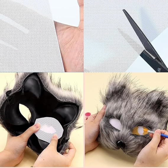 20 Pack 1mm PVC Plastic Eye Mesh Sheets (11.8 x 7.9) - Waterproof, Printable, for Fursuit Eye Making, Furry Cosplay Masks, Therian & Animal Costume DIY, Faux Fur Handicrafts