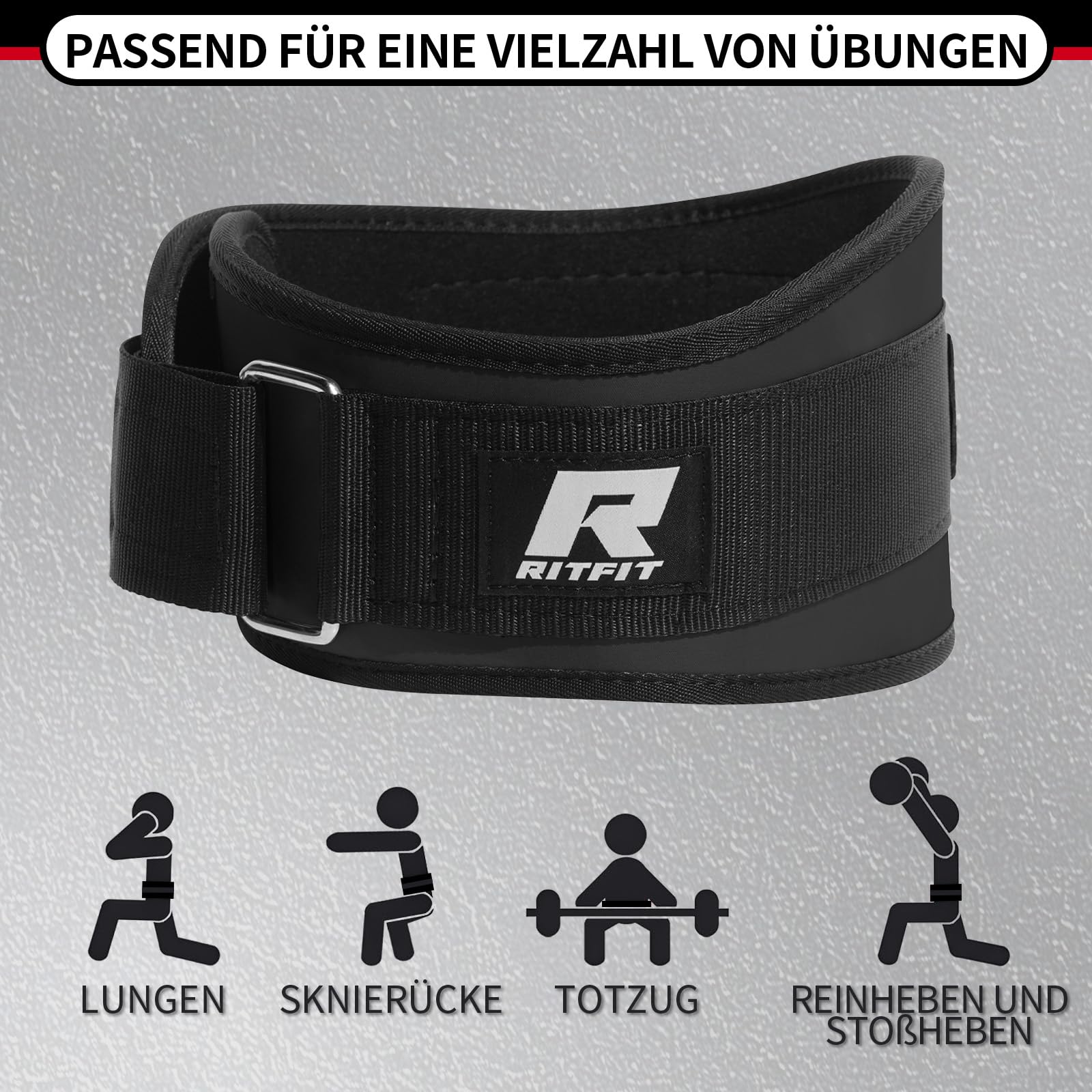 RitFit Cintura per sollevamento pesi, da uomo e donna, 15,2 cm | Con chiusura in , per allenamento di forza, bodybuilding, sollevamento pesi
