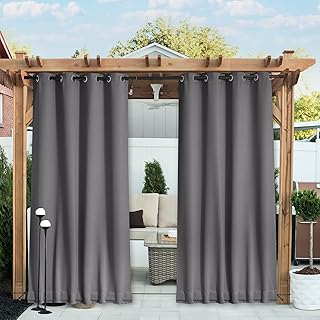 14 Balcony Closing Ideas for Year Round Comfort and Privacy 19 NICETOWN 2 Panels Outdoor Curtains for Patio Waterproof & Windproof, Gro...